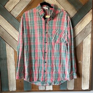 NWT MNML Red and Green Plaid Casual Shirt